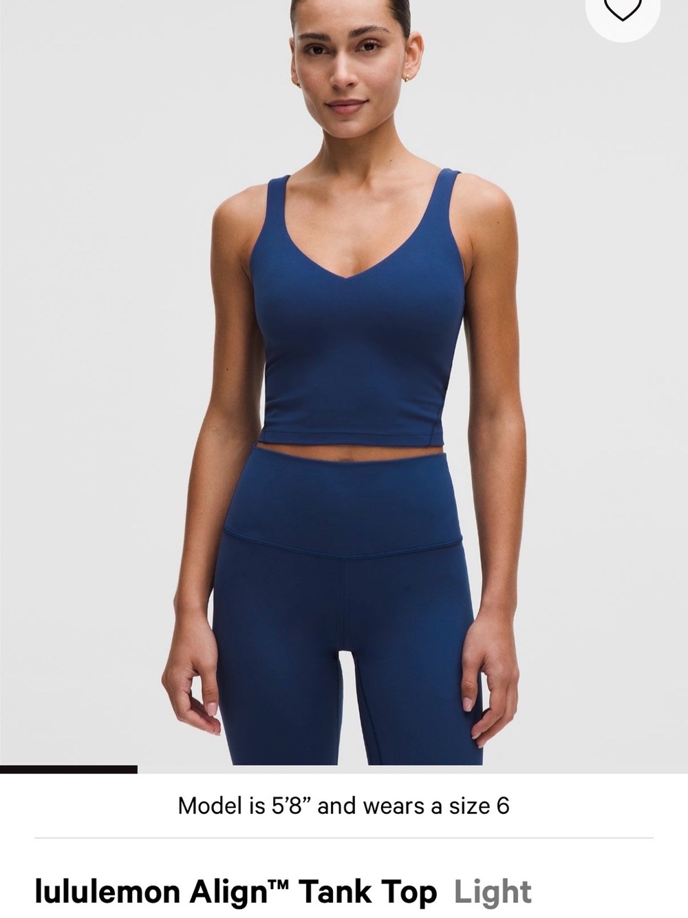 lululemon athletica Align™ V-Neck Tank Top in Navy Blue